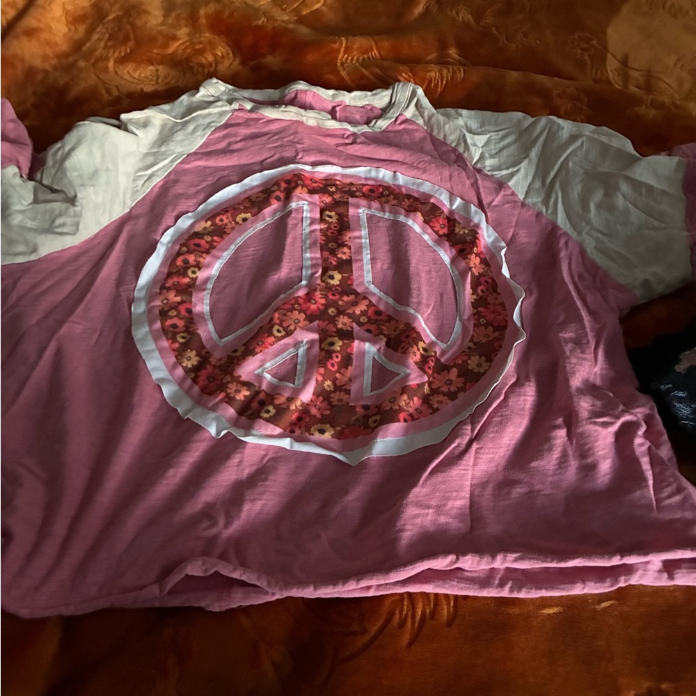 Pink Peace Sign Shirt